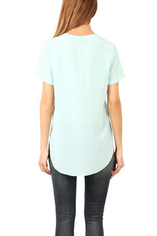  3.1 필립림 반팔 티셔츠 3.1 필립 림 오버랩 사이드 솔기 티셔츠 아주르 - 3.1 PHILLIP LIM