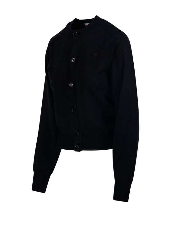 26FW 아미 ADC 울 크루넥 가디건 FKC386 KN0039 0180 BLACK BLACK - AMI