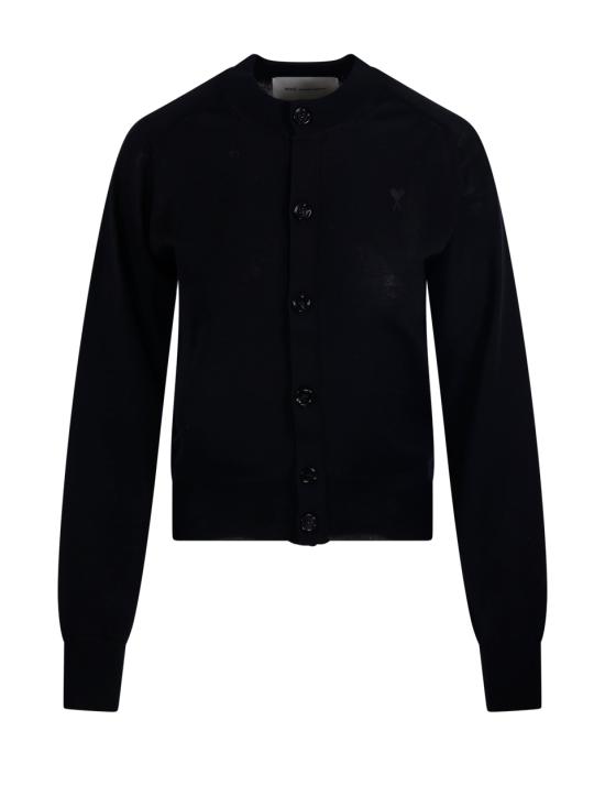 26FW 아미 ADC 울 크루넥 가디건 FKC386 KN0039 0180 BLACK BLACK