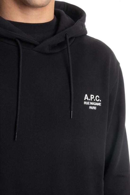  아페쎄 후드 티셔츠 COHBV M27913 2TZC NOIR BLANC Black - A.P.C.