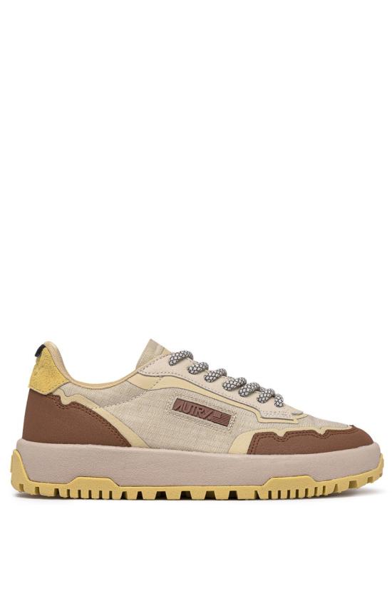 25FW 오트리 WILDPACE 로우 스니커즈 코듀라 앤 가죽 LDLW RU09FOG THRU Neutrals