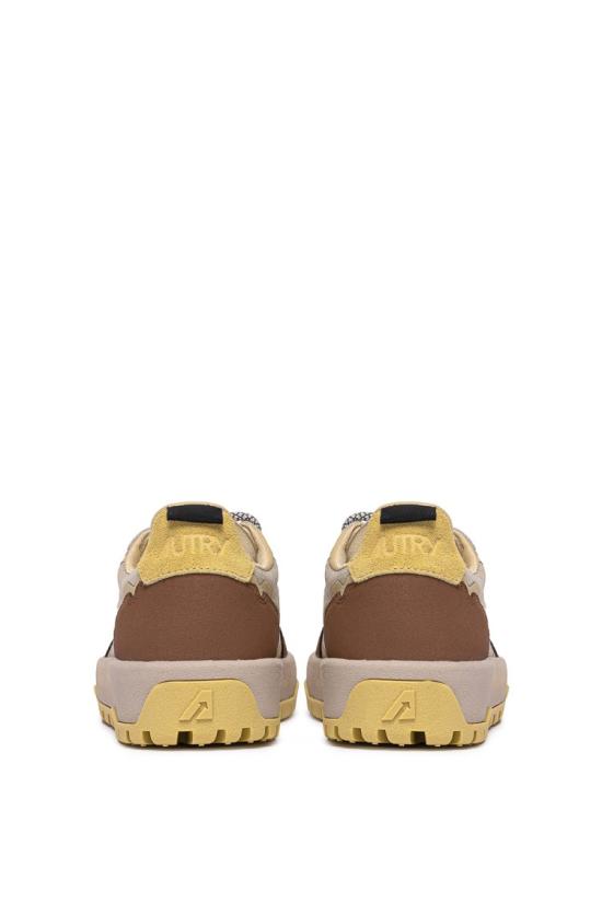 25FW 오트리 WILDPACE 로우 스니커즈 코듀라 앤 가죽 LDLW RU09FOG THRU Neutrals - AUTRY