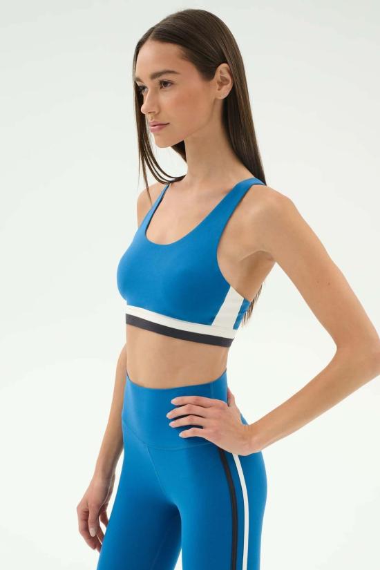  스플리츠 59 트레이닝 티셔츠Splits 59 Maci Airweight Bra Stone Blue/Graphite Stripe - SPLITS 59
