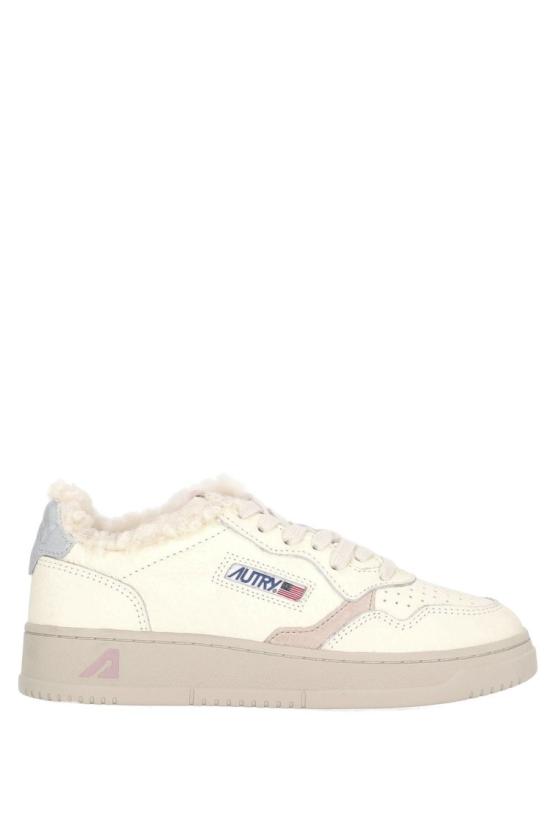 25FW 오트리 메달리스트 로우 레더 스니커즈 AULW EX18SLV BK PW GR Neutrals