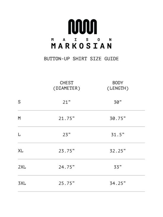  메종 마르코시안 셔츠 브라운 코듀로이 버튼업 셔츠 - MAISON MARKOSIAN