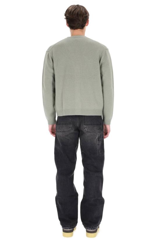 25FW 메종키츠네 폭스 헤드 인타르시아 메리노 가디건 PM00509KM03290396 Grey - MAISON KITSUNE