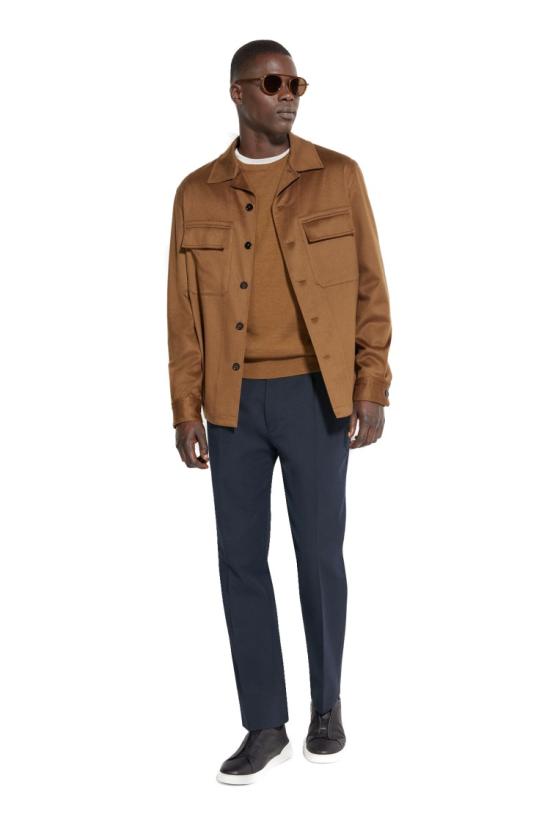  에르메네질도제냐 자켓 E8V46 SOT6 2092 Brown - ERMENEGILDO ZEGNA