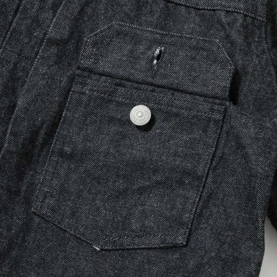  슈가케인 데님 자켓 Sc15650 14.25oz 블랙 셀비지 데님 재킷 1953년 모델 데님 재킷 - SUGAR CANE