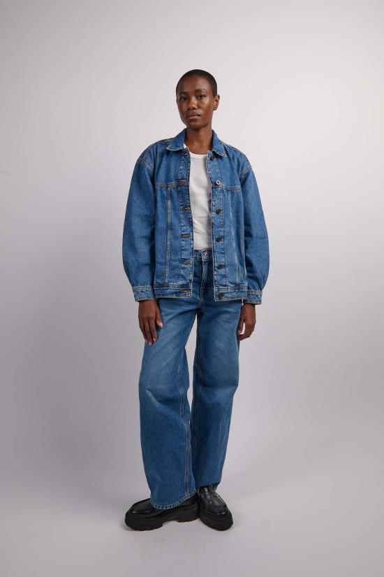  아웃랜드 데님 데님 자켓 에디 재킷 모멘트 미드 블루 - OUTLAND DENIM