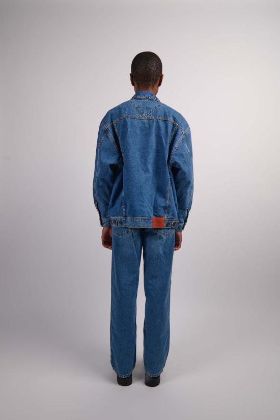  아웃랜드 데님 데님 자켓 에디 재킷 모멘트 미드 블루 - OUTLAND DENIM