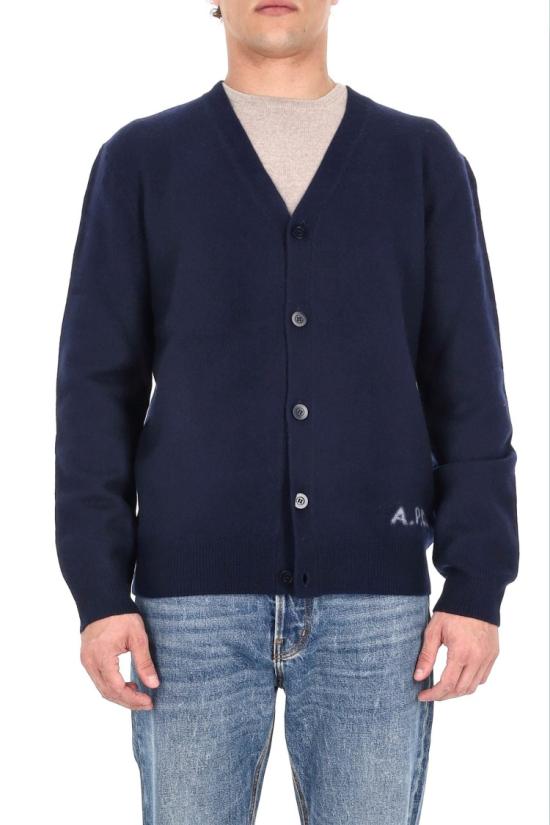 25FW 아페쎄 니트웨어 WVBDK H22305IAK DARK NAVY Black - A.P.C.
