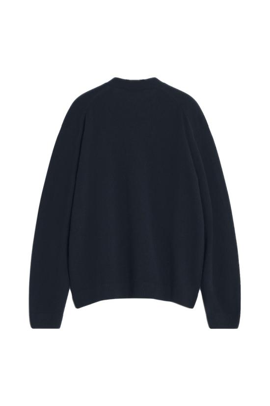 25FW 메종키츠네 폭스 헤드 램스울 컴포트 가디건 PM00502KT10060413 Black - MAISON KITSUNE