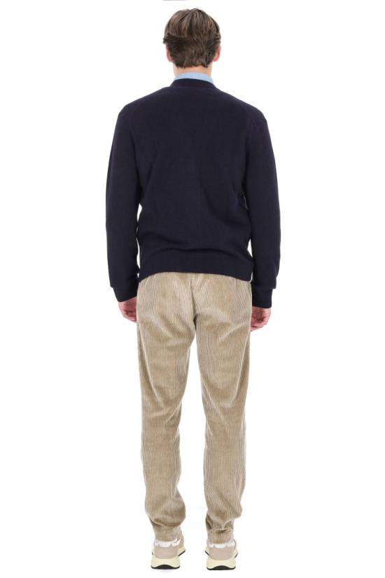 25FW 메종키츠네 폭스 헤드 램스울 컴포트 가디건 PM00502KT10060413 Black - MAISON KITSUNE