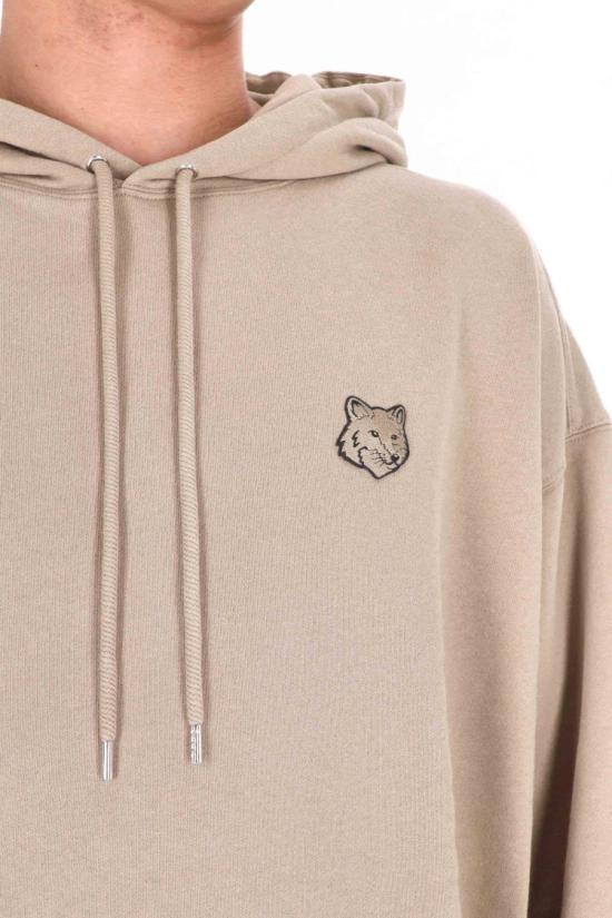 25FW 메종키츠네 폭스 헤드 오버사이즈 후드 티셔츠 PM00706KM03400302 Neutrals - MAISON KITSUNE