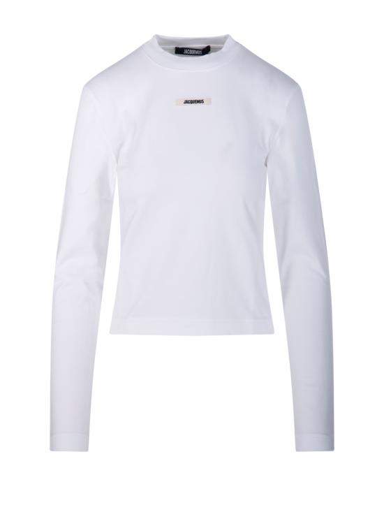 26FW 자크뮈스 그로그랭 로고 롱슬리브 티셔츠 TSW00155AJ00124 100 WHITE