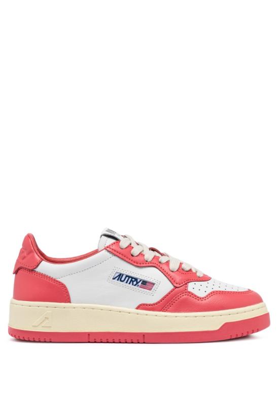 25SS 오트리 메달리스트 로우 레더 스니커즈 AULW WB55WHT TEAROSE Burgundy