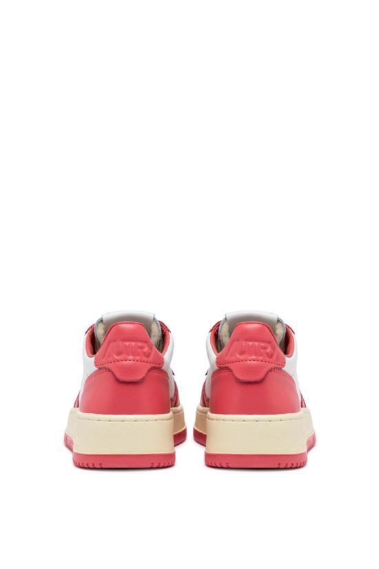 25SS 오트리 메달리스트 로우 레더 스니커즈 AULW WB55WHT TEAROSE Burgundy - AUTRY