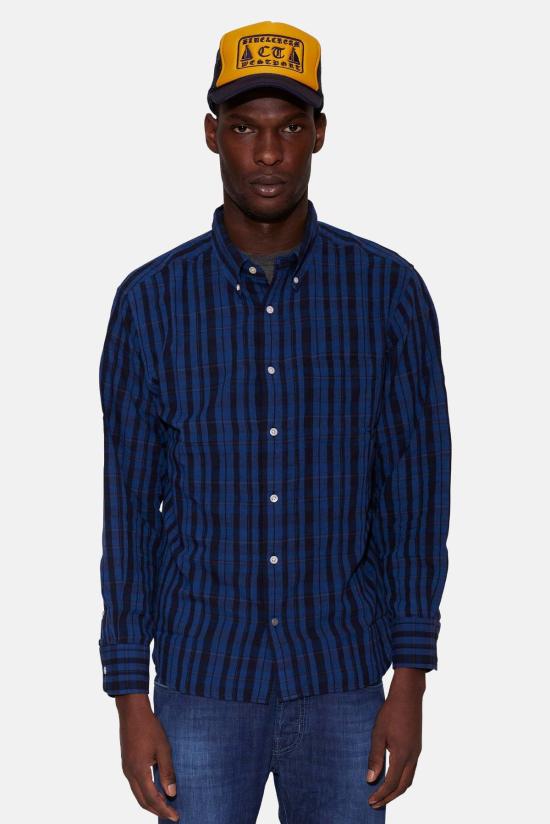  Original Madras Trading Company 셔츠 OM44609 03 NAVY CHECK