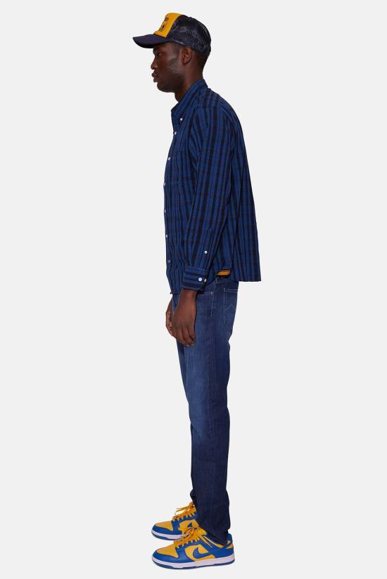  Original Madras Trading Company 셔츠 OM44609 03 NAVY CHECK - OTHER BRANDS