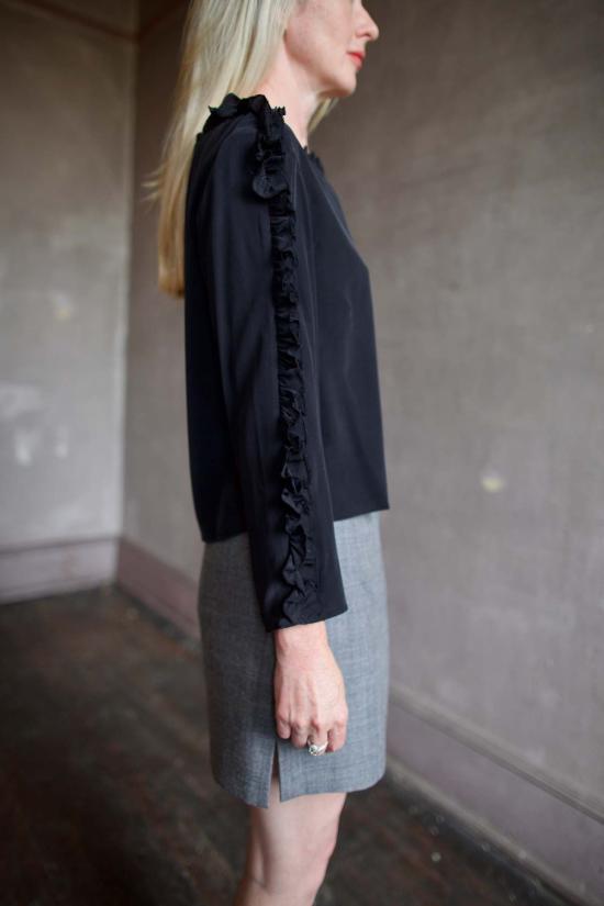  레이첼 코미 긴팔 티셔츠 러풀로 탑 - RACHEL COMEY