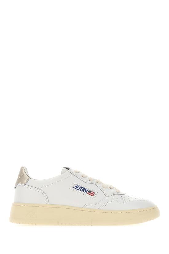 26FW 오트리 메달리스트 로우 레더 스니커즈 AULWLL06 WHTGOLD WHITE GOLD