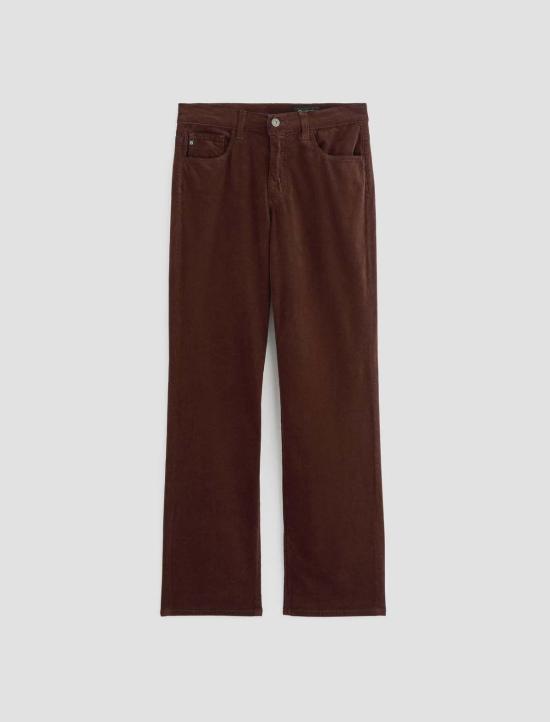  아드리아노 골드슈미드 데님 팬츠 Ag Jeans 브린리 코듀로이 미드 라이즈 스트레이트 진 - ADRIANO GOLDSCHMIED