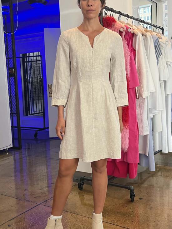  Inwear 미디 원피스 인웨어 솔리날 피티드 드레스 린넨