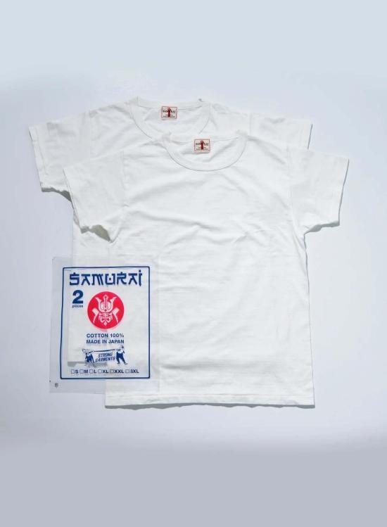  사무라이 진스 반팔 티셔츠 사무라이 진 크루넥 티셔츠 2팩 (무지) - SAMURAI JEANS