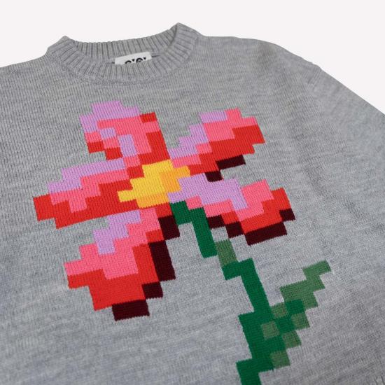  지지 니트웨어 스웨터 픽셀 플라워 - GIGI KNITWEAR