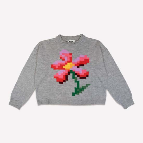  지지 니트웨어 스웨터 픽셀 플라워 - GIGI KNITWEAR