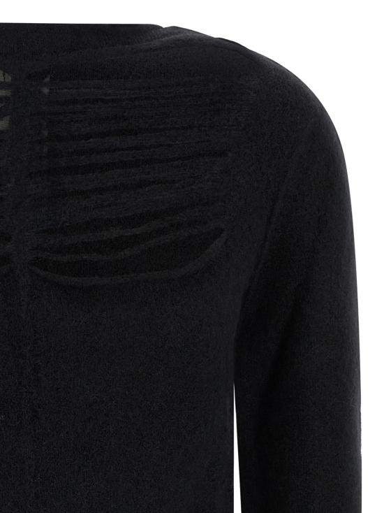  릭 오웬스 가디건 울  블랙 - RICK OWENS