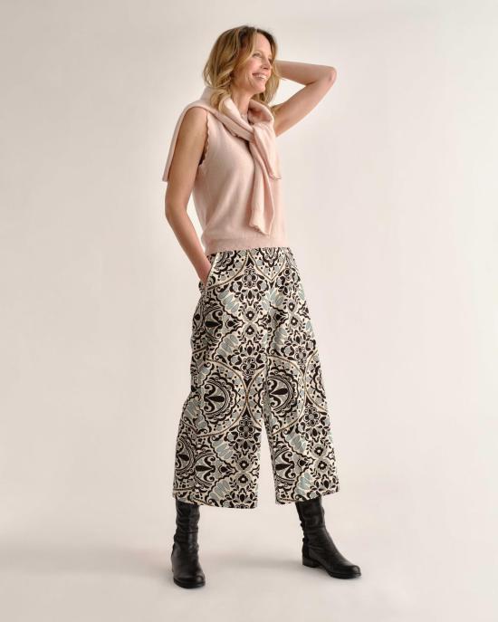  카르톨리나 팔라초 팬츠 Cartolina Salida Culotte 팬츠 Flor Medallion - CARTOLINA