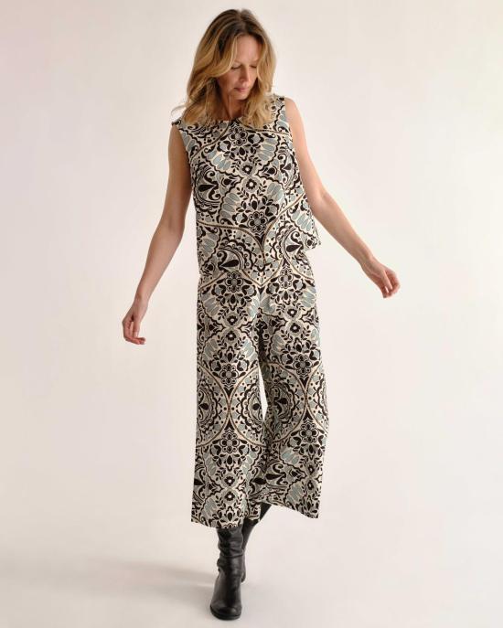  카르톨리나 팔라초 팬츠 Cartolina Salida Culotte 팬츠 Flor Medallion - CARTOLINA