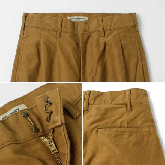  FOB Factory 스트레이트 팬츠 포브 팩토리 몰스킨 바지 카키색 - OTHER BRANDS