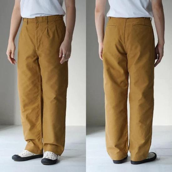  FOB Factory 스트레이트 팬츠 포브 팩토리 몰스킨 바지 카키색 - OTHER BRANDS