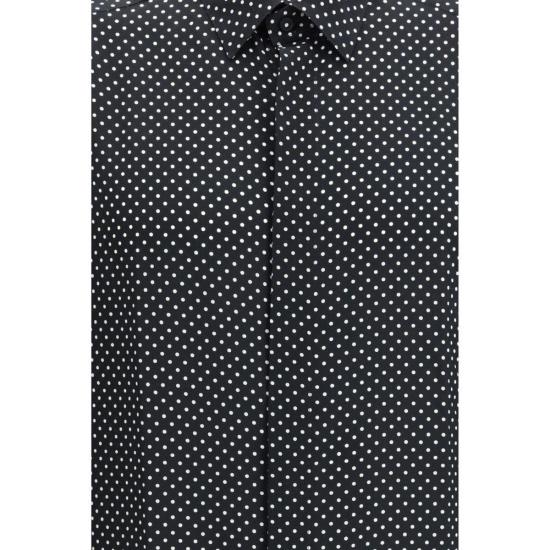 26SS 톰포드 긴팔 셔츠 Tom Ford 크레이프 드 신 폴카 도트 셔츠 - TOMFORD