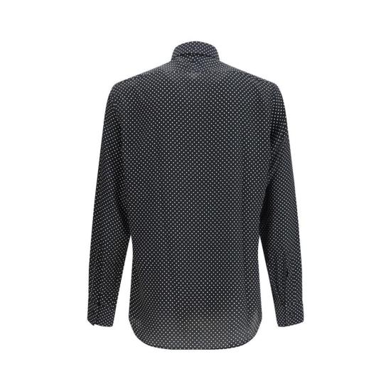 26SS 톰포드 긴팔 셔츠 Tom Ford 크레이프 드 신 폴카 도트 셔츠 - TOMFORD
