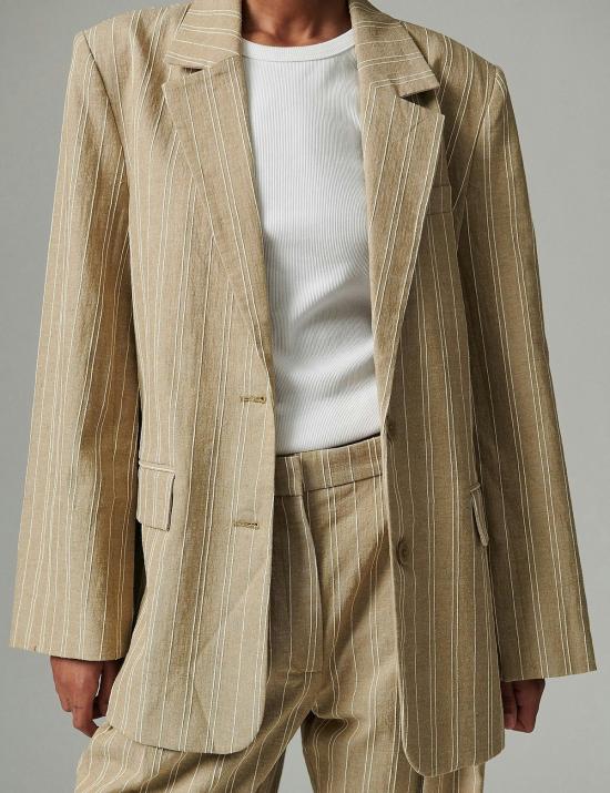 Day Birger et Mikkelsen 수트 자켓 Day Birger Et Mikkelsen 도리스 블레이저 리넨 스레드 트리 하우스 - OTHER BRANDS