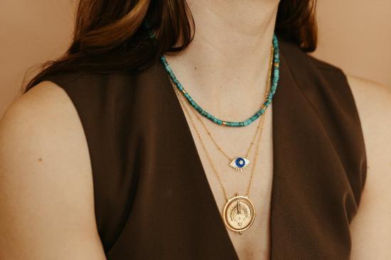  시에라 윈터 주얼리 목걸이/팬던트 러버스 아이 네크리스 라피스 - SIERRA WINTER JEWELRY