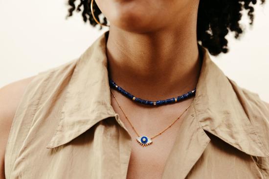  시에라 윈터 주얼리 목걸이/팬던트 러버스 아이 네크리스 라피스 - SIERRA WINTER JEWELRY