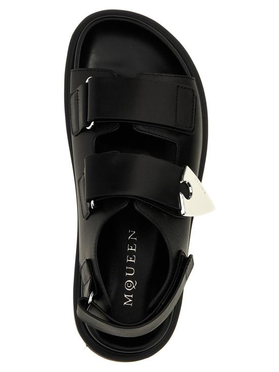  알렉산더 맥퀸 샌들 보스 타우러스 플랫  블랙 - ALEXANDER MCQUEEN