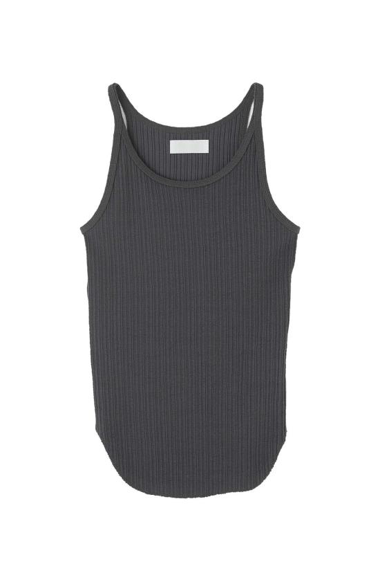  마우지 민소매 티셔츠 Moussy 다크 그레이 컴포트 베이직 탱크 다크 그레이