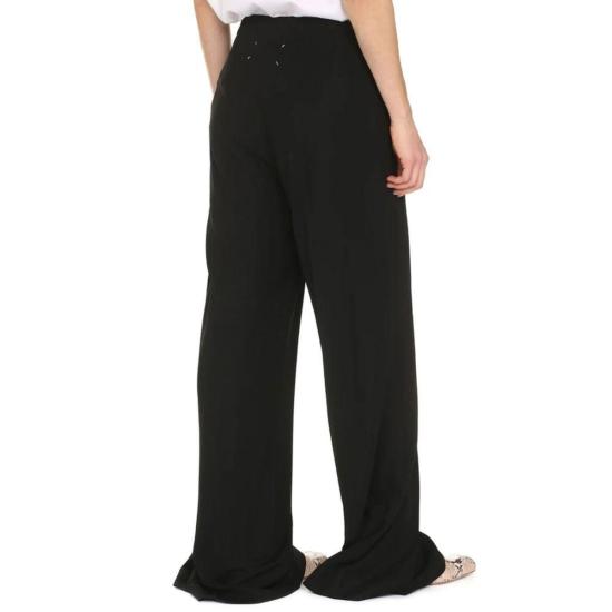  마르지엘라 스트레이트 팬츠 메종  비스코스 캐주얼 팬츠 블랙 - MAISON MARGIELA