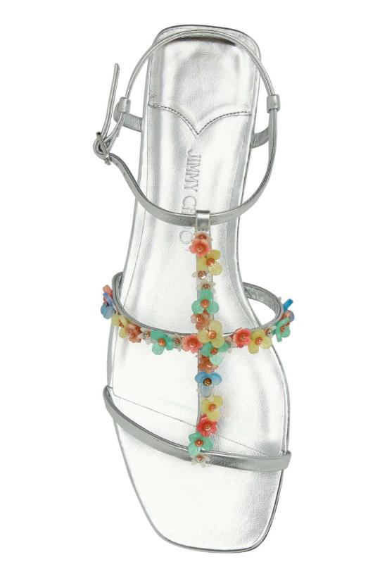  지미추 샌들 실버 나파 가죽 데이지 - JIMMY CHOO