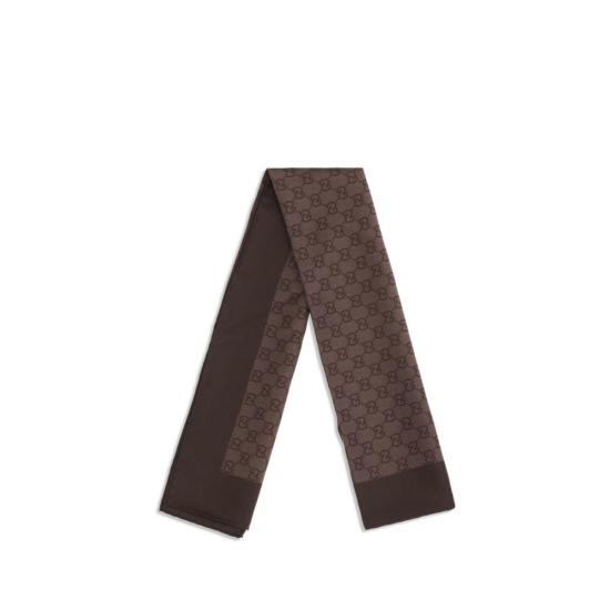 26FW 구찌 머플러/스카프 실크 풀라드 액세서리 브라운 - GUCCI