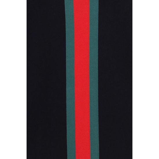 26FW 구찌 긴팔 티셔츠 웹 인타르시아 코튼 스웨트셔츠 블루 - GUCCI
