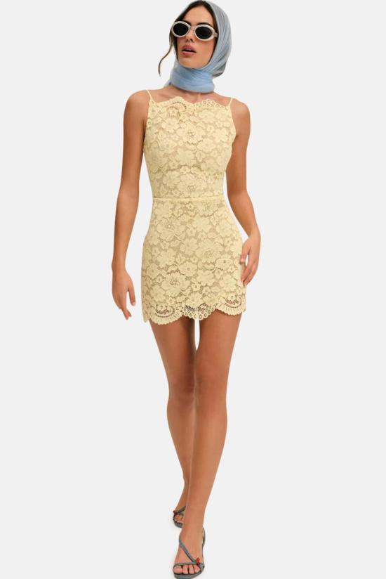  포러브앤레몬스 숏 원피스 CD3738 SU25 YELLOW XS - FOR LOVE & LEMONS