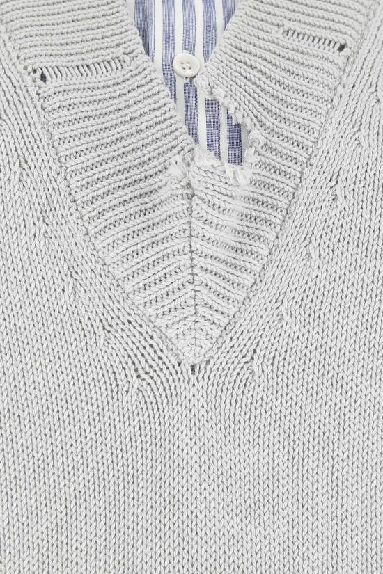  마르지엘라 셔츠 메종  자수 코튼 벤드 셔츠 524 F - MAISON MARGIELA