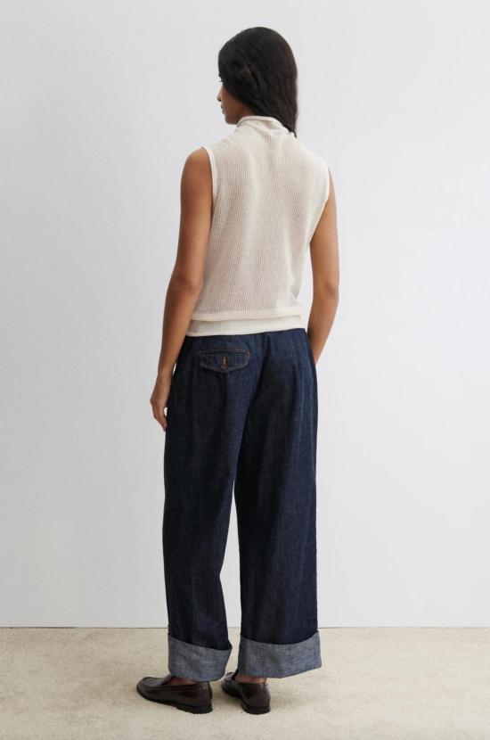  레이첼 코미 민소매 티셔츠 호윌 탑 차콜 크림 - RACHEL COMEY