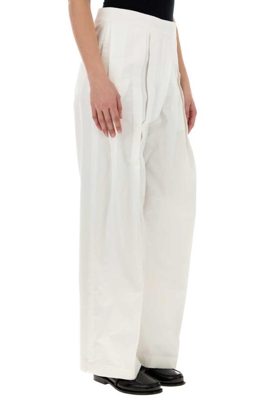  질샌더 수트 팬츠 질 샌더 코튼 블렌드 실크 팬츠 라떼 - JIL SANDER